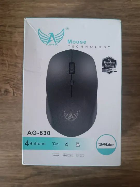 Mouse sem fio Gamer Ag-830 4 Botões 2.4Ghz Preto