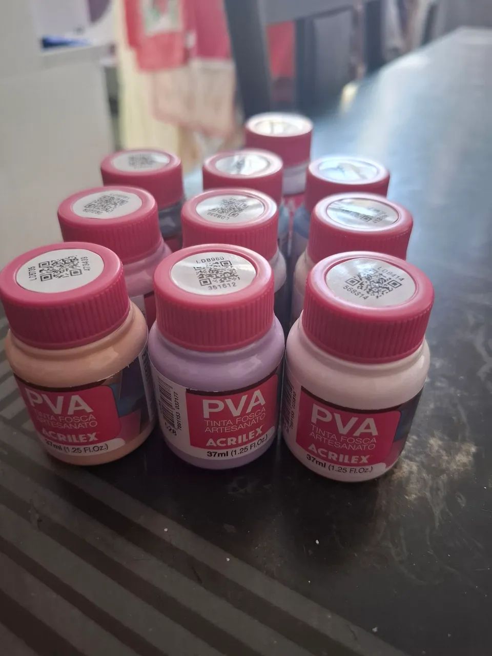 Tinta Fosca PVA Acrílica Artesanato 37ml - Foto 3