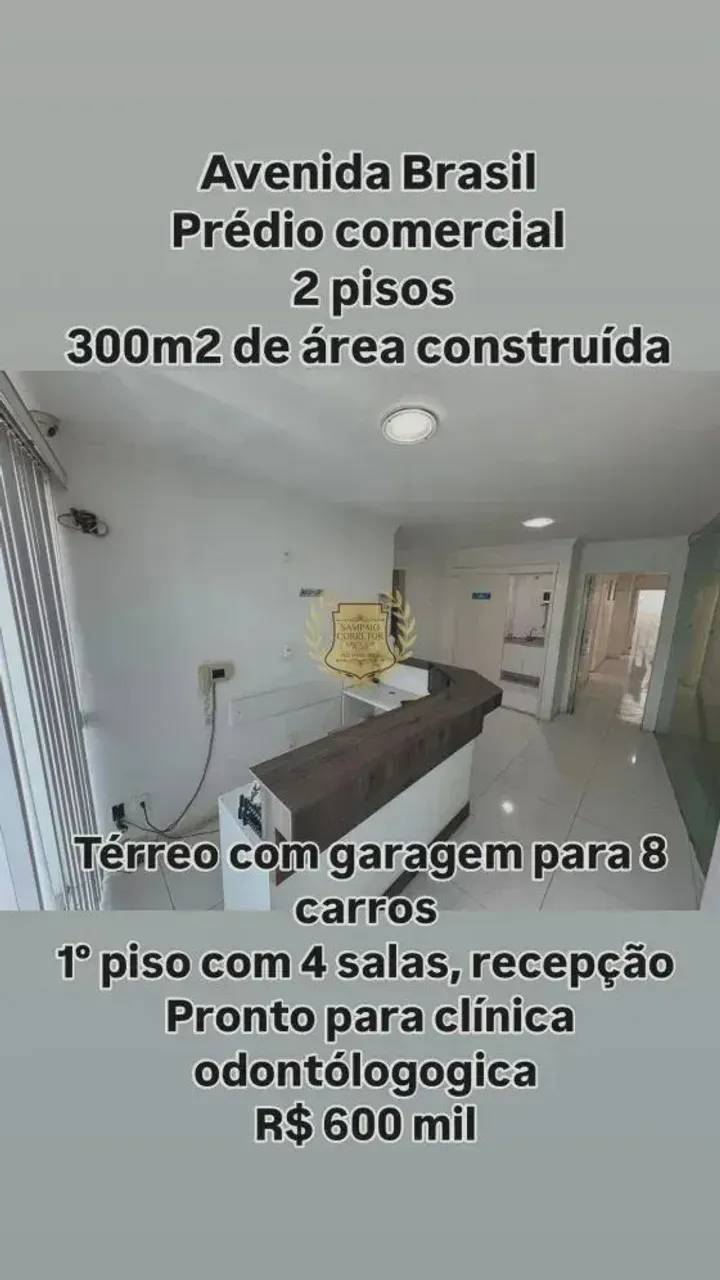 PREDIO/COMERCIAL, AV. BRASIL, 2 PISOS, PRONTO PARA CONSULTORIO, 10X19, GARAGEM PARA 8 CARR