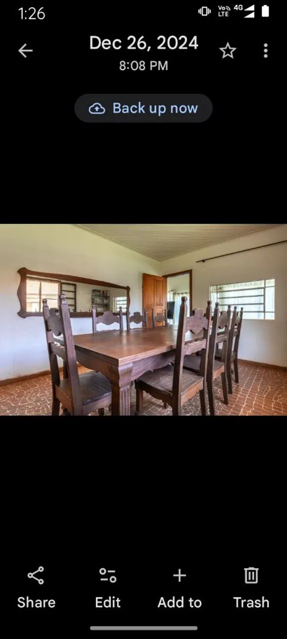 Conjunto de sala de jantar em mogno maciço  - Foto 2