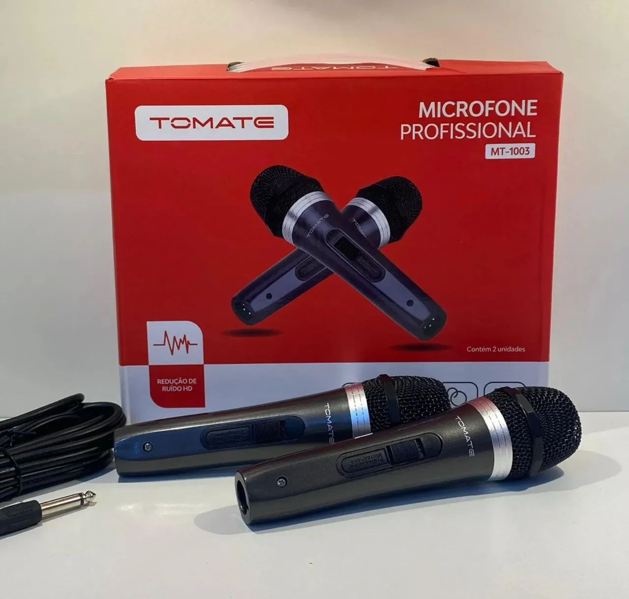 Microfone Profissional Tomate MT-1003 - Kit com 2 - Foto 3