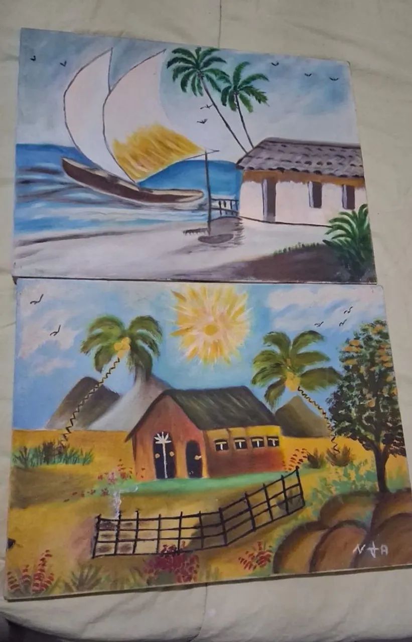 Quadros Antigos (Pinturas Manuais a Óleo)