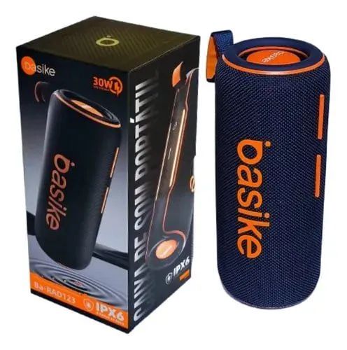 Caixa de som portátil Basike 30w Bluetooth, USB Novo Na Caixa