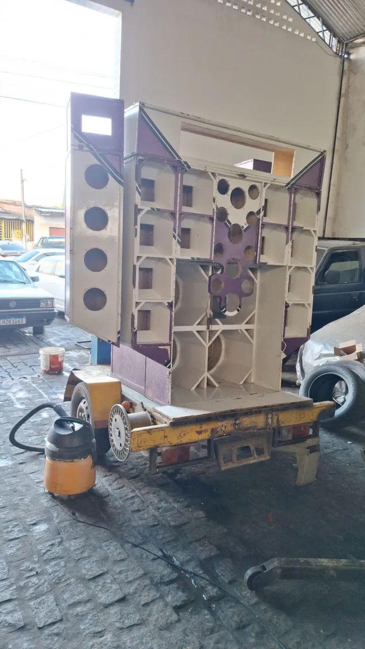 Estrutura paredão com carrocinha 64352264375426120