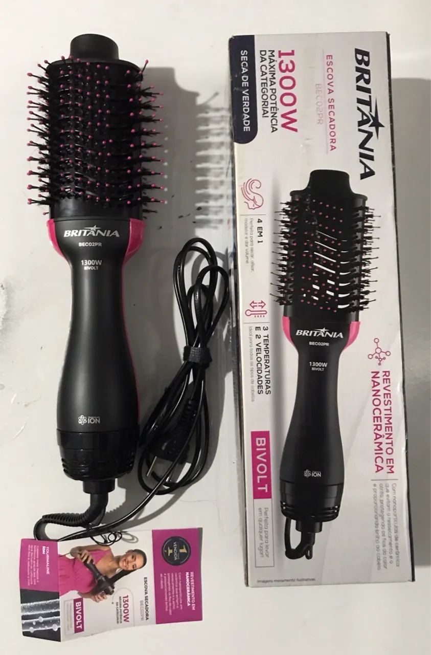 Escova Secadora Britânia BEC02PR 1300W - Foto 5