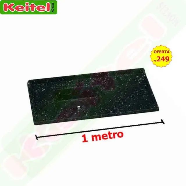 Pia Marmorite 100 cm Cor Preto Rajado
