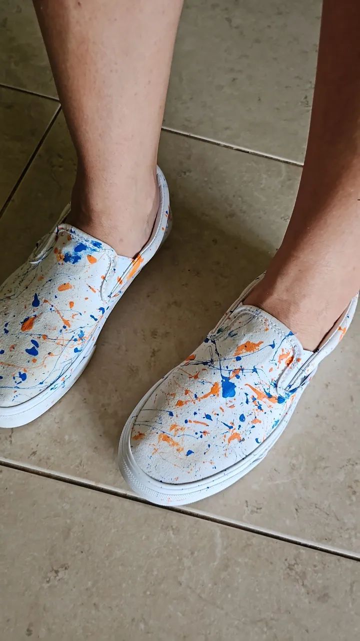Tênis Vans Sem Cadarço Tamanho 36/37 Customizado 