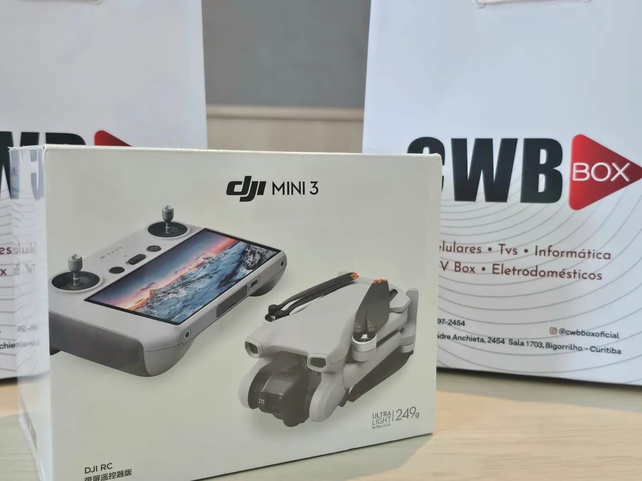 Drone DJI Mini 3 + RC c/ Tela 4K 31min 10Km Distância  - Foto 3