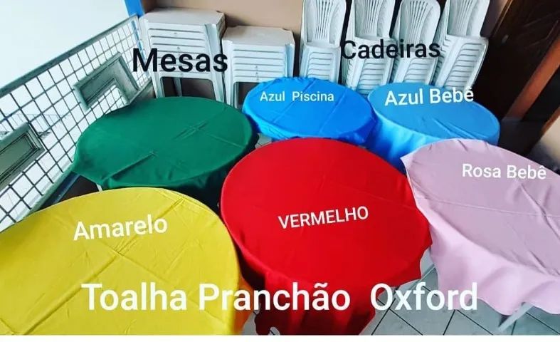Toalhas de Jaquard e Oxford de 3,0 m de diâmetro.T. de Oxford  de 1,50 X 1,50m por R$30,00 - Foto 3