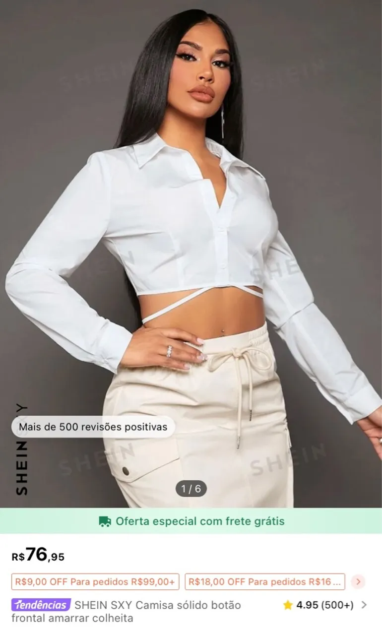 Cropped Feminina SHEIN