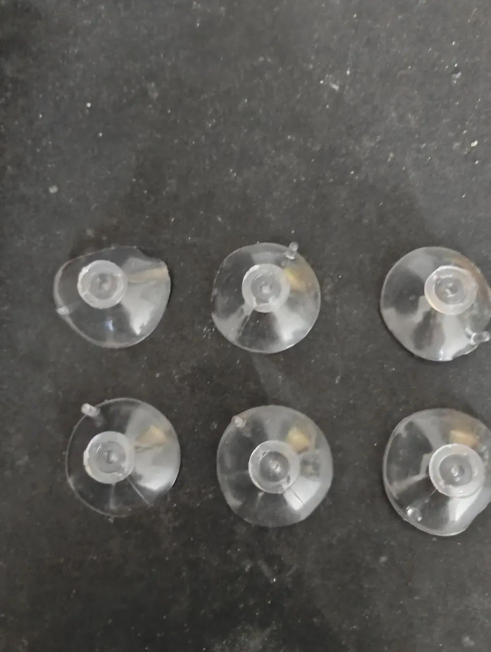 Ventosas de Silicone Transparente - Kit com 06 unidades.