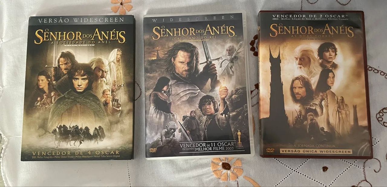 DVD trilogia o Senhor  dos Anéis 