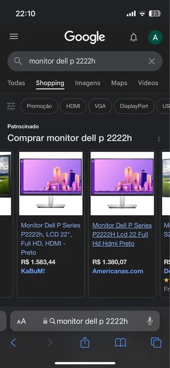 Monitor Dell P2222h 22'' Full HD HDMI - Novo - Foto 4