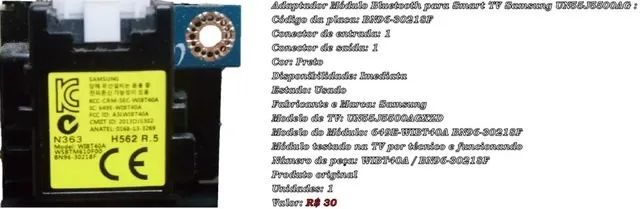 1 Módulo, Placa Bluetooth para Smart TVs Samsung UN55J5500 Usado - Foto 3