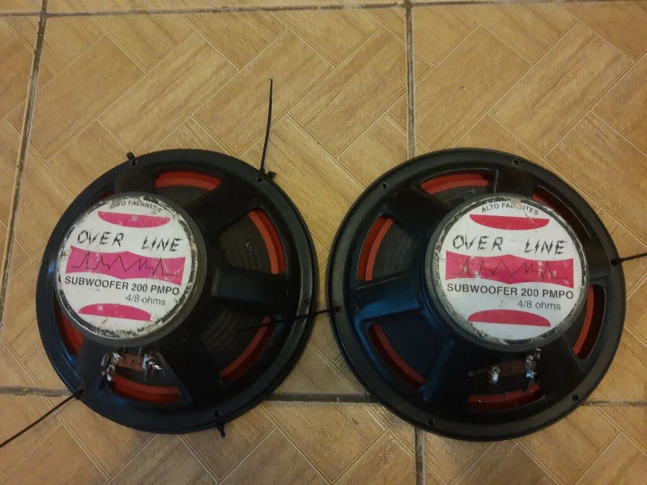 Par de Auto Falantes Subwoofer 200 PMPO 4 Ohms - Foto 5