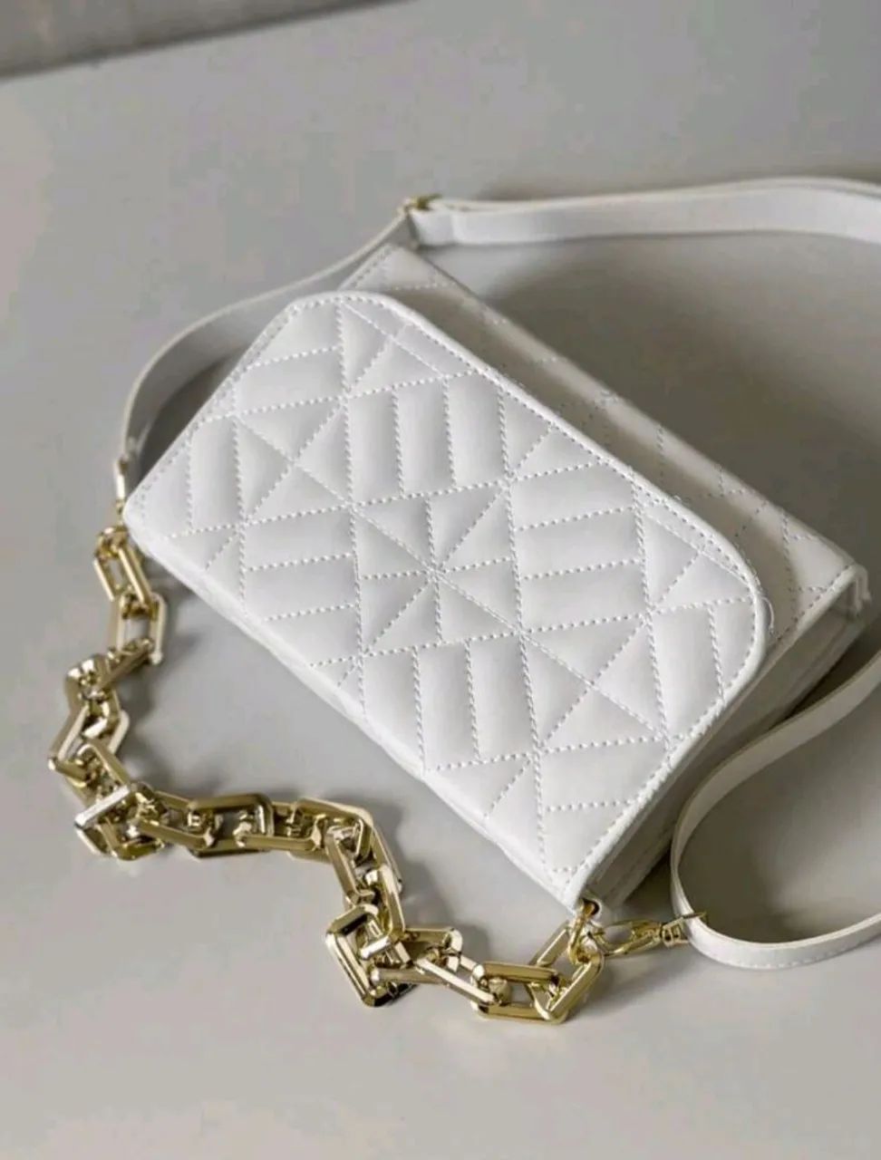 Bolsa branca com alça de argola - nova, nunca usada!<br> - Foto 5