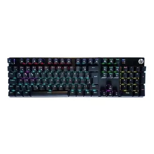 Kit Gamer HP GM300 Teclado Mecânico Switch Blue Mouse 6400DPI - WZetta - Foto 2