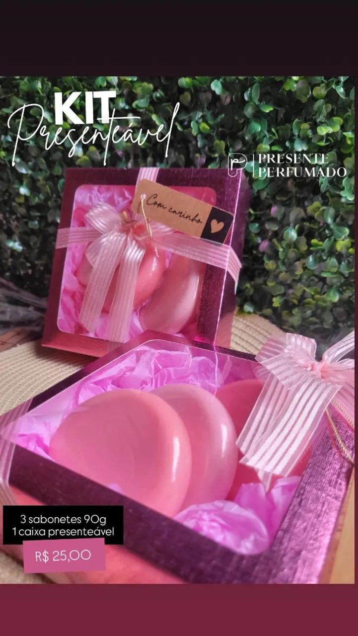 Kit Pronto para Presentear ? 3 Sabonetes - R$ 25,00<br>