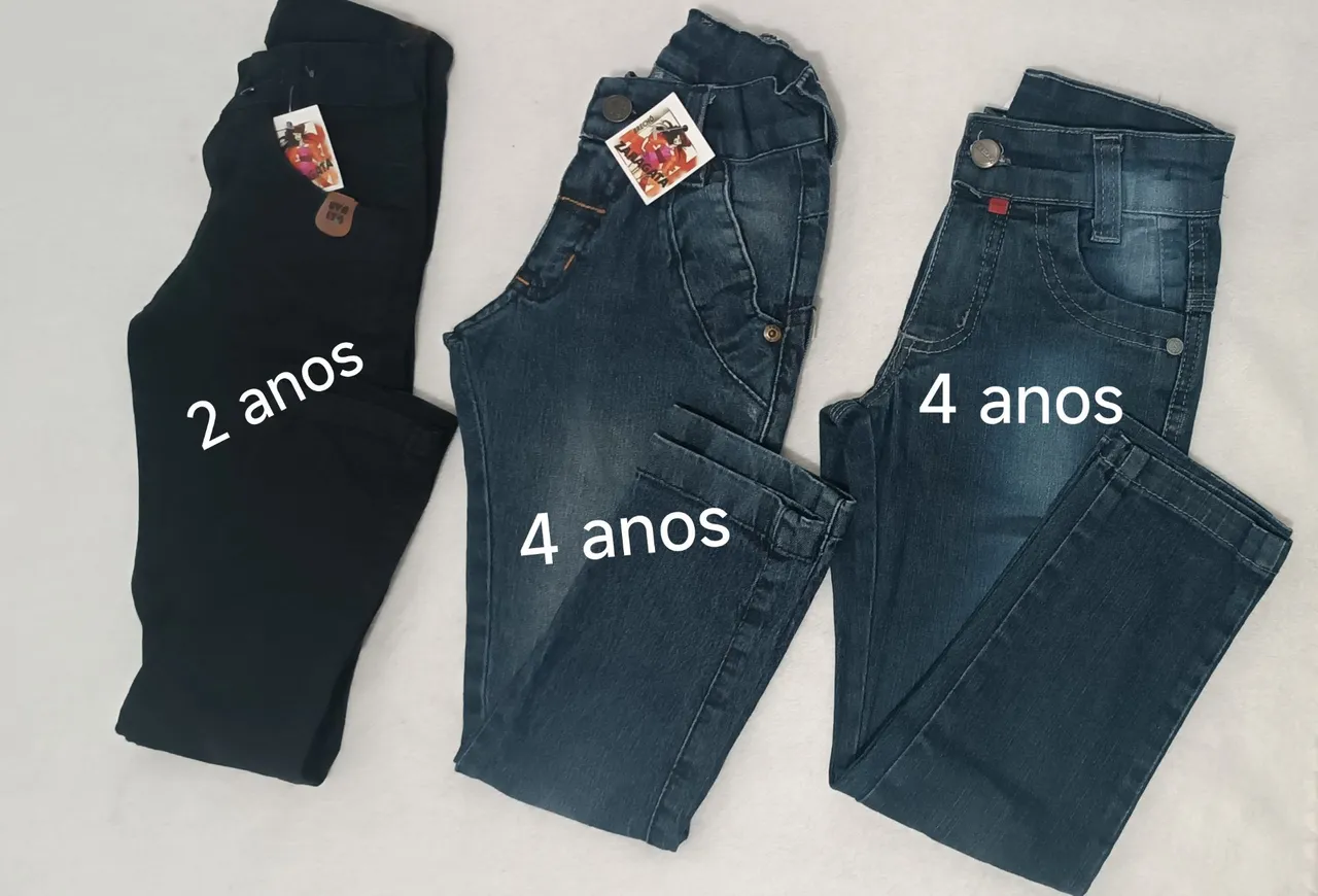 Calças Jeans Infantis - 2 e 4 anos 25,00 cada