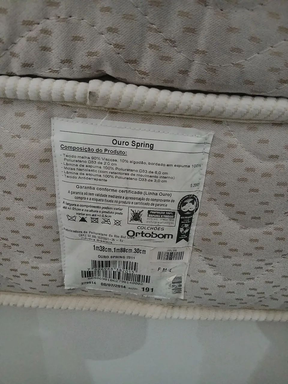 COLCHÃO OURO ORTOBOM + CAMA R$900 - Foto 3