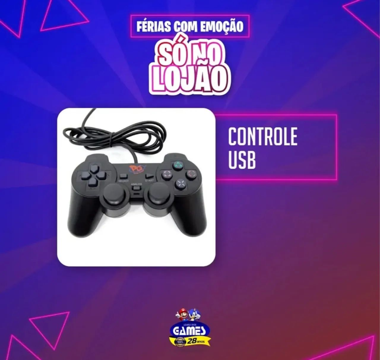 Controle USB para games