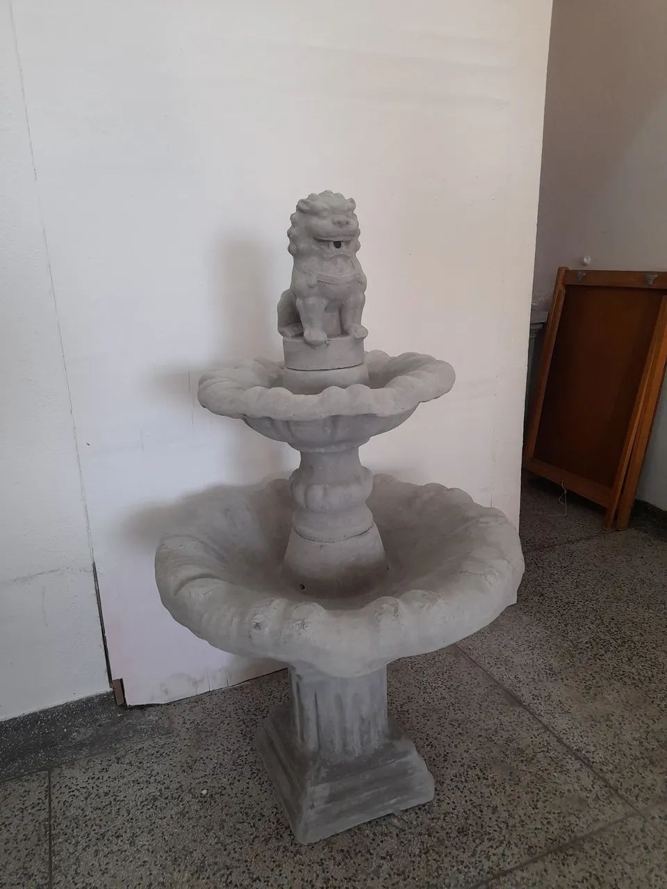 Fonte leão chinês de cimento para jardim - Foto 4