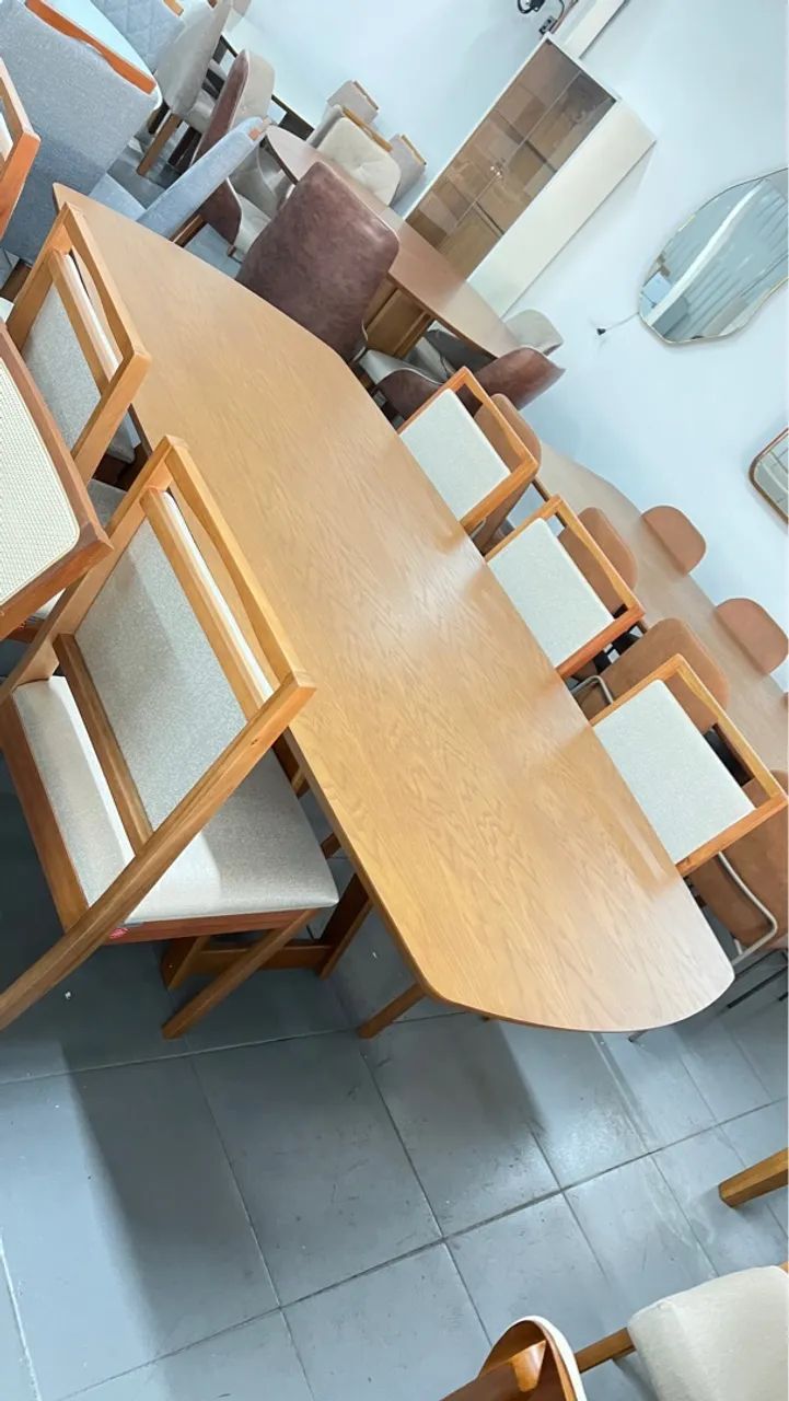 Mesa de Jantar em Madeira Amadeirada completa 