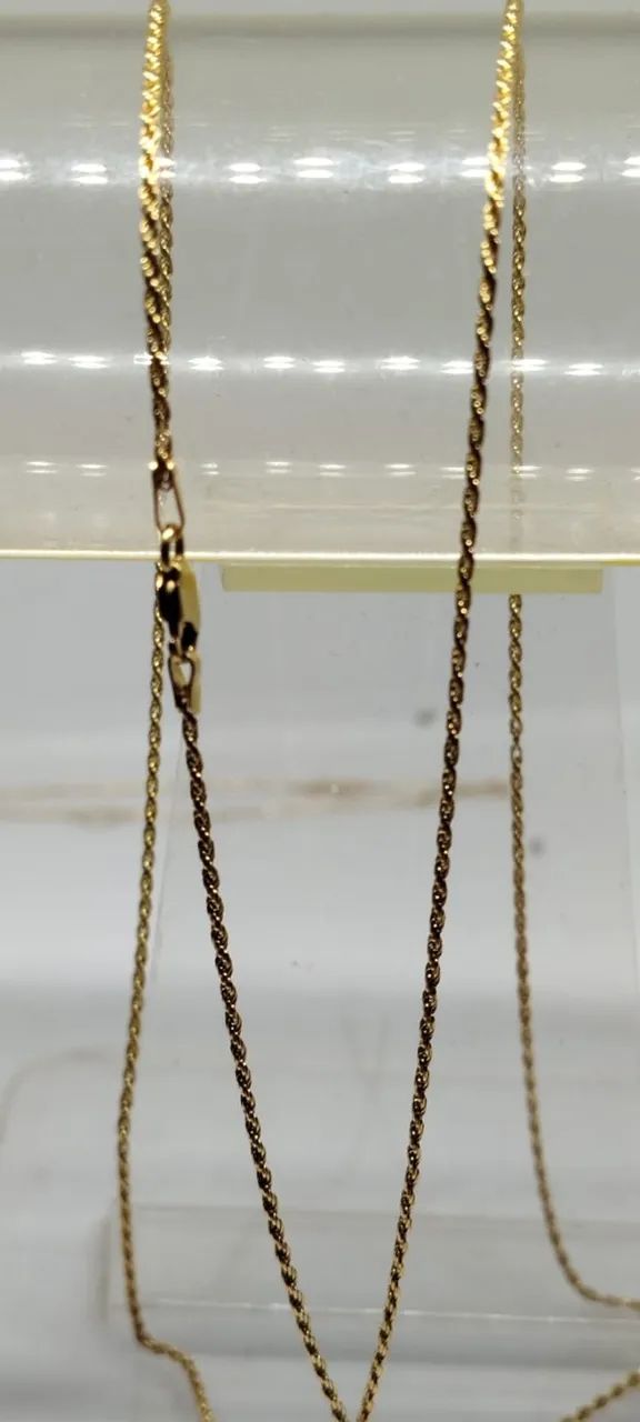 Colar Torcido Ouro 18k -63cm - Foto 2