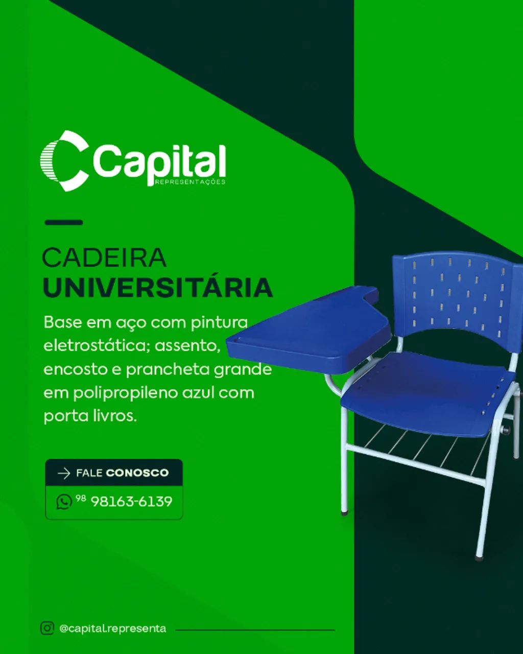 CADEIRA UNIVERSITÁRIA PRANCHETA GRANDE