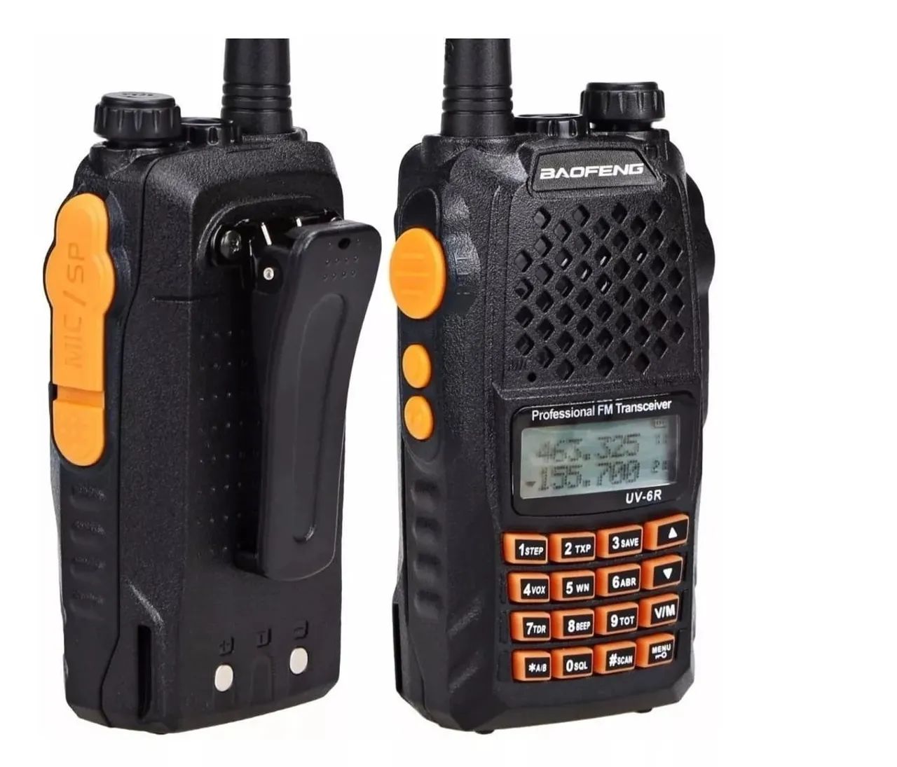 Rádio Walkie-talkie 6R Baofeng Novo Todos Acessórios 