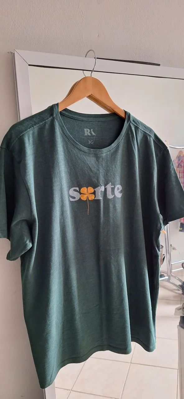 Camiseta reserva original  Verde 'Sorte' - Conforto e Estilo GG - Foto 4