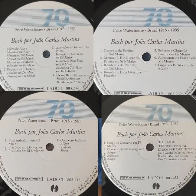 DISCO DE VINIL BACH POR JOÃO CARLOS MARTINS - Foto 5