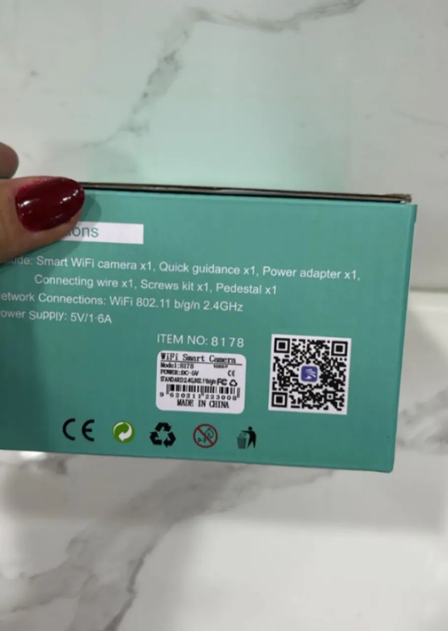 Câmera Wi-fi De Tomada Com Intercomunicador De Voz Alarme Visão Noturna etc - Foto 2