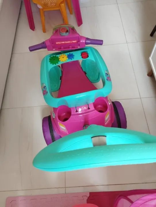 Triciclo Velobaby G2 Passeio & Pedal (Rosa) Bandeirante - Foto 3