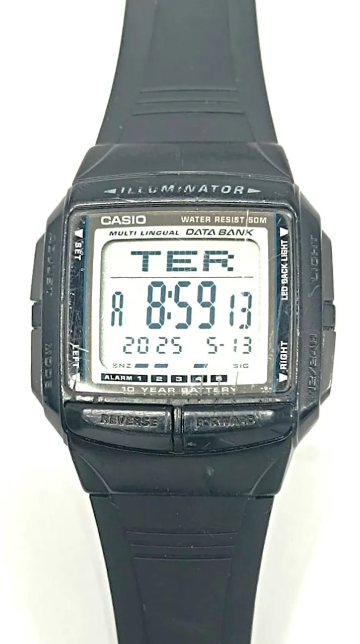 Relógio Casio Data Bank Unissex DB-36-1AVDF
