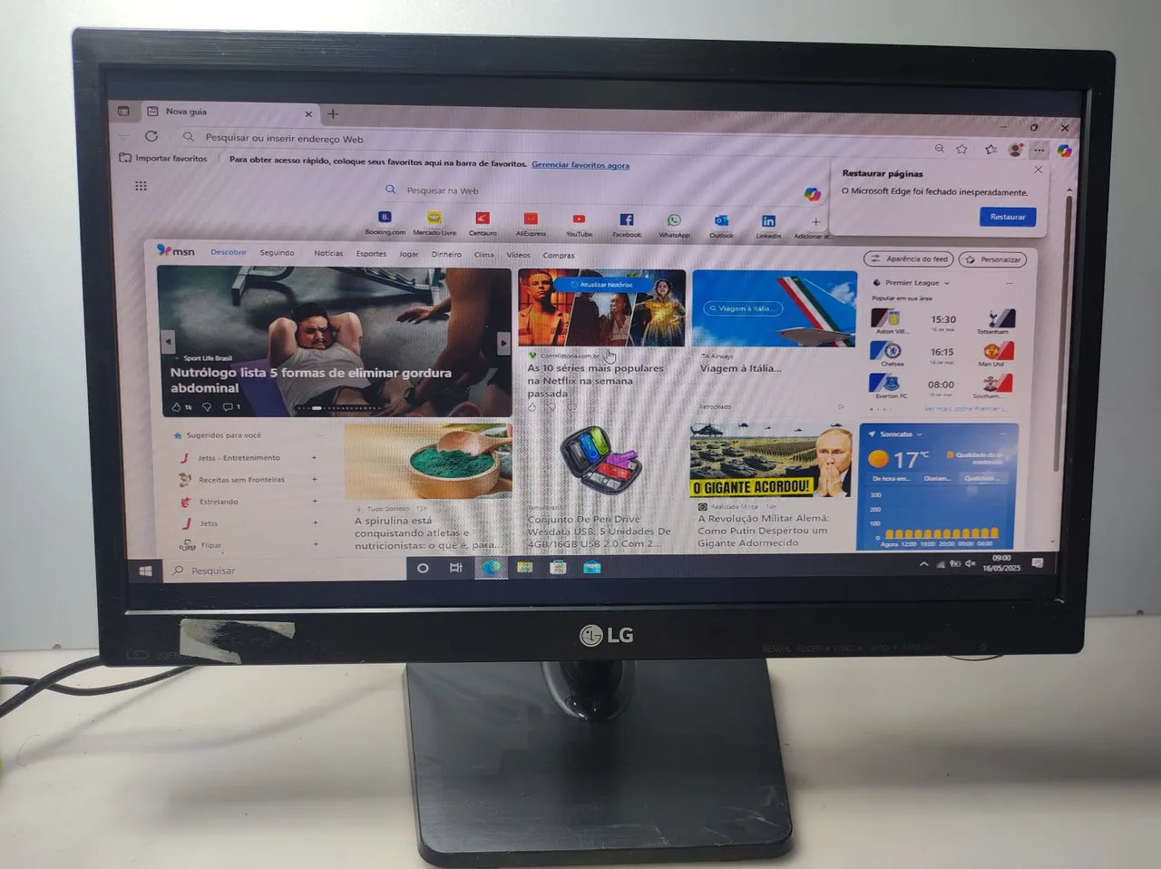 Monitor LG 20 polegadas
