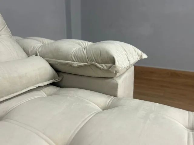Sofá Retrátil e Reclinável Istambul 2.50m - Cinza Veludo Direto da Fábrica - Foto 3