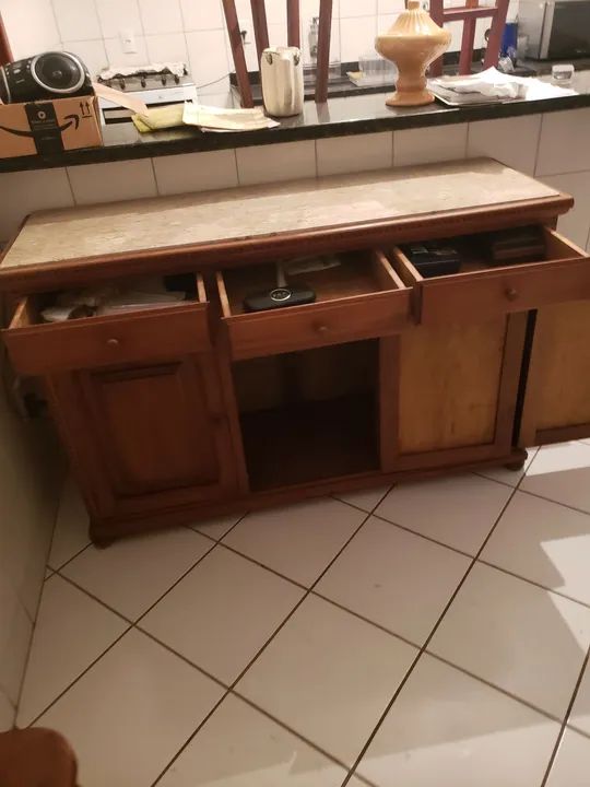 Buffet em madeira e granito  - Foto 3