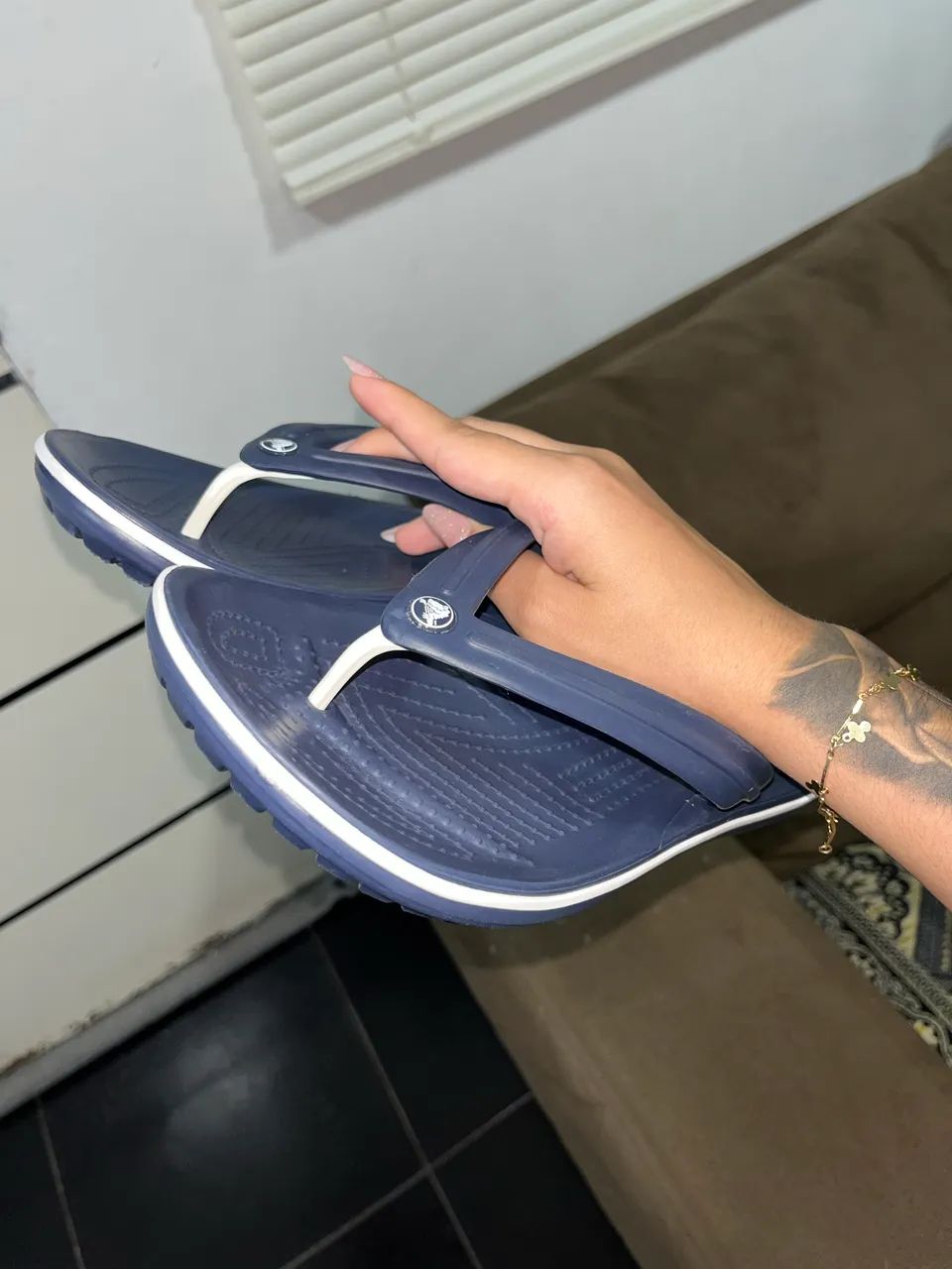 Crocs Flip -M8 tamanho 39/40 azul