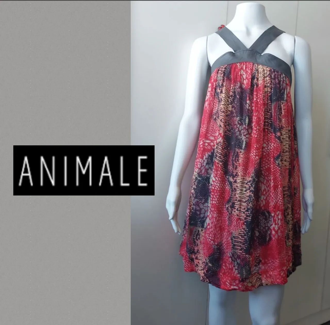  Animale vestido  de seda