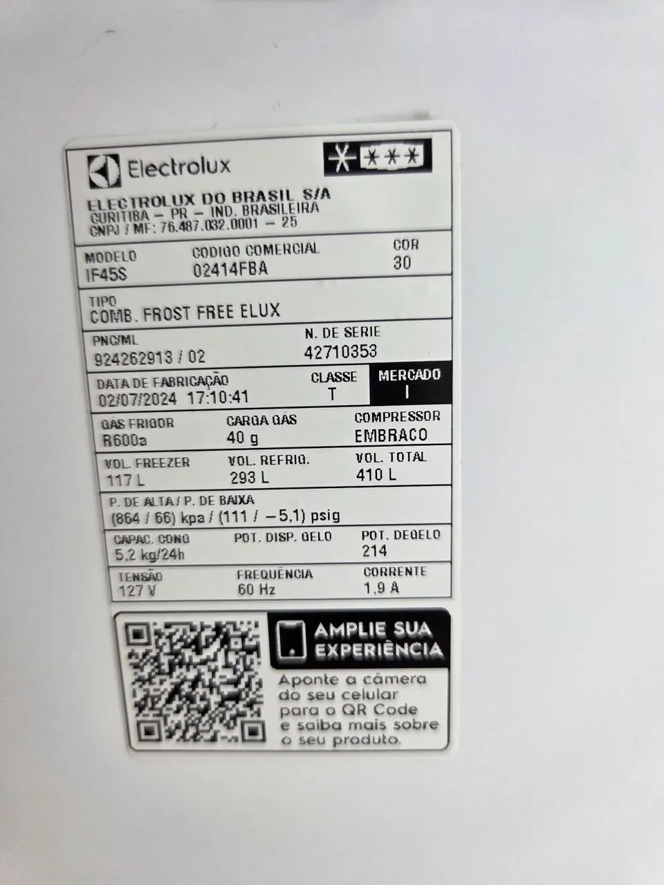 Geladeira Electrolux Frost Free Inverter 410L Efficient com AutoSense Inox Look (IF45S)  - Foto 5