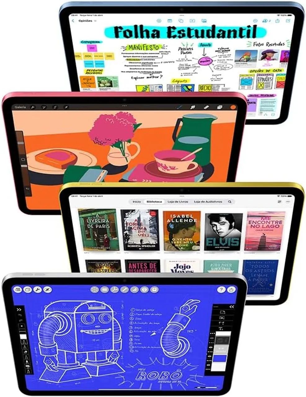 Apple 2025 iPad (Wi-Fi, 128 GB) - Prateado (A16) - Foto 2