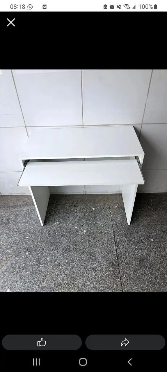 Escrivaninha branca compacta - Foto 2