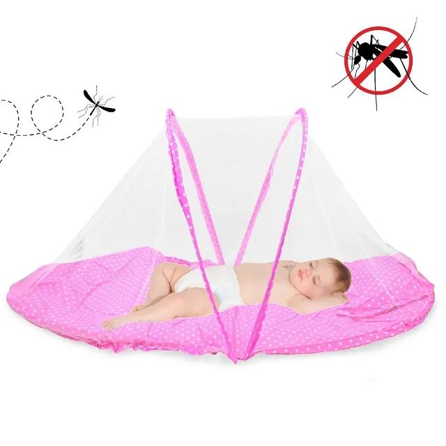 Mini Berço De Bebe Portátil Com Mosquiteiro Ninho Acolchoado