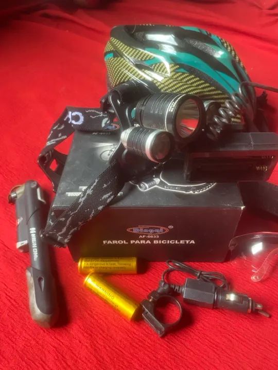 Capacete, Farol, Bomba e Oculos de Proteção.  - Foto 3