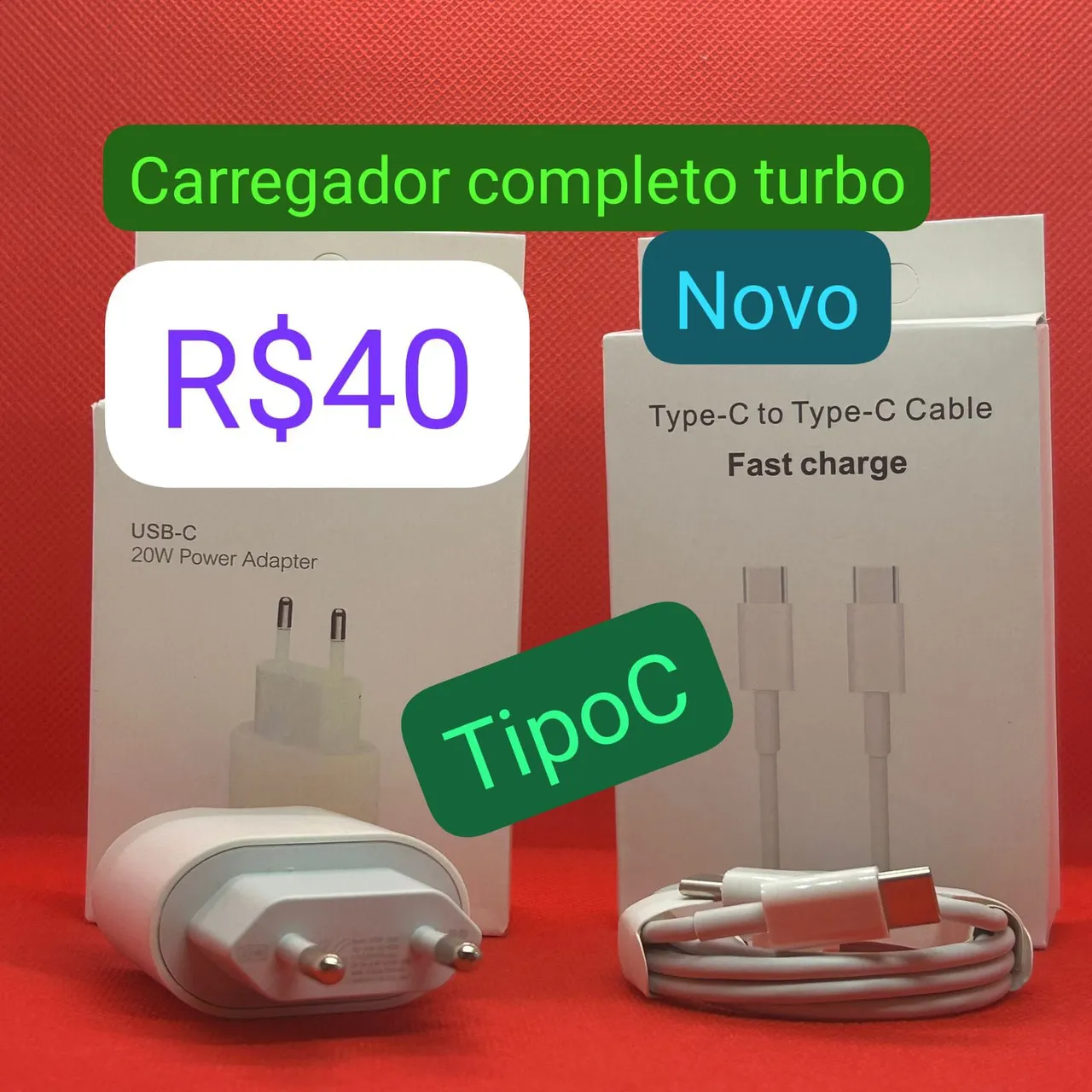 Carregador turbo completo tipo C novo