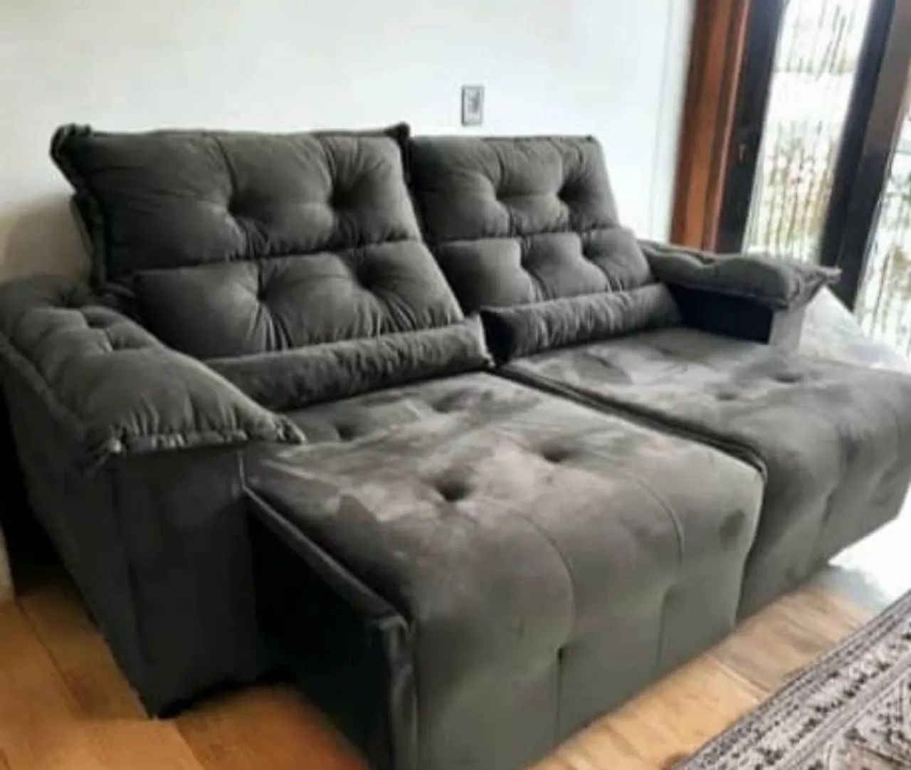 Sofá Retrátil Reclinável 2 lugares com mola ensacada. - Foto 5