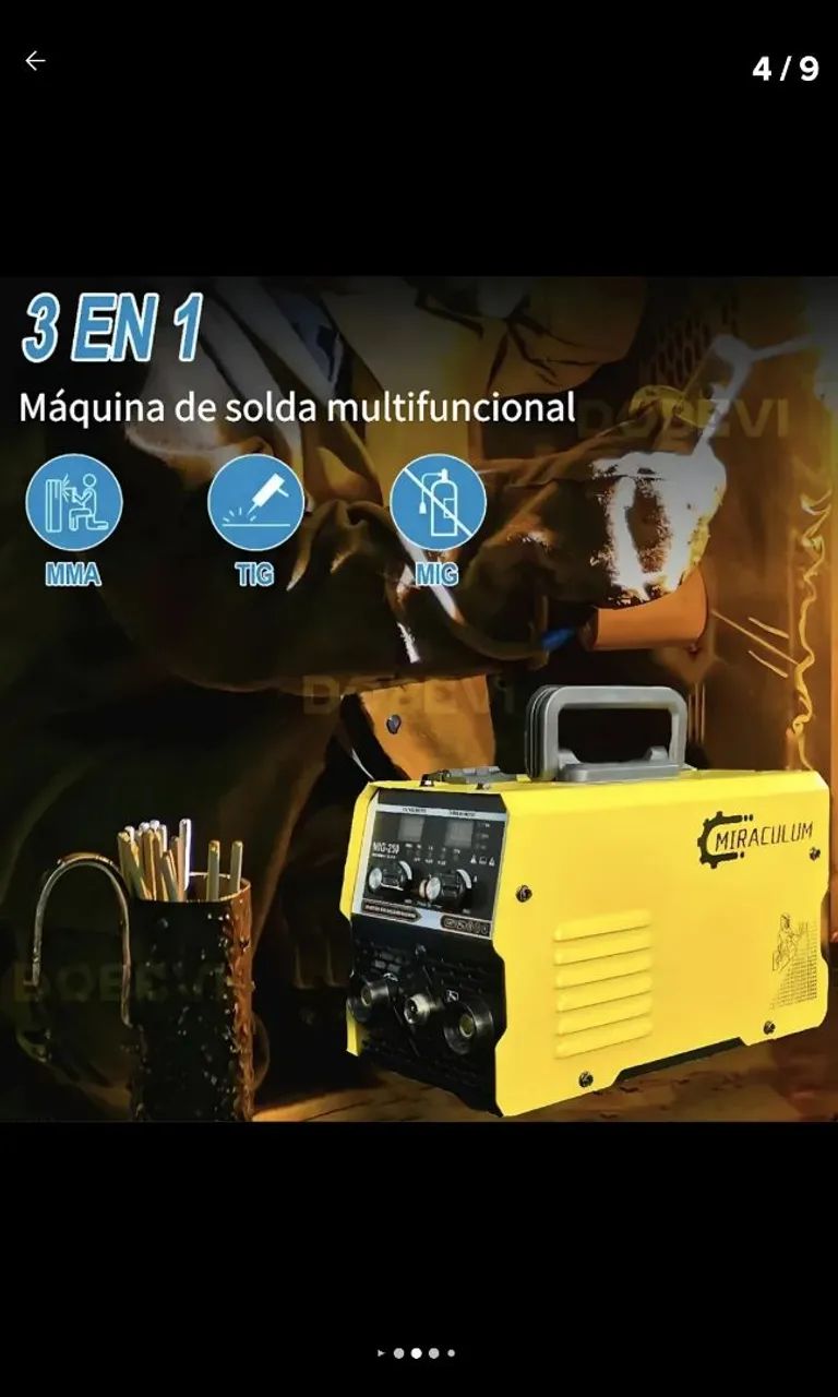 Solda mig sem gás 250a e 110v e 220v  - Foto 3