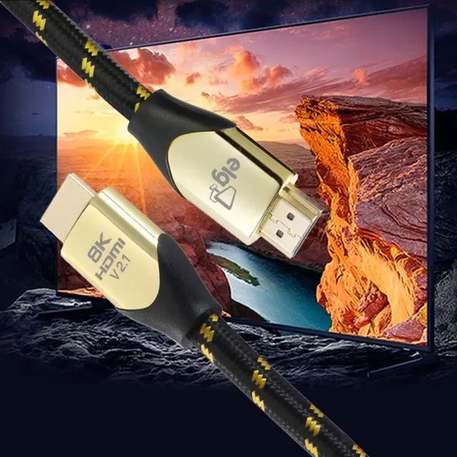 Cabo Hdmi 2.1 áudio e vídeo Ultra Hd Speed 2m Hs8k20 Elg - Foto 5