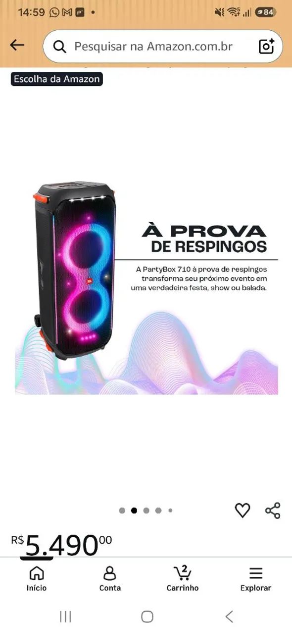 Caixa jbl 710, 800w